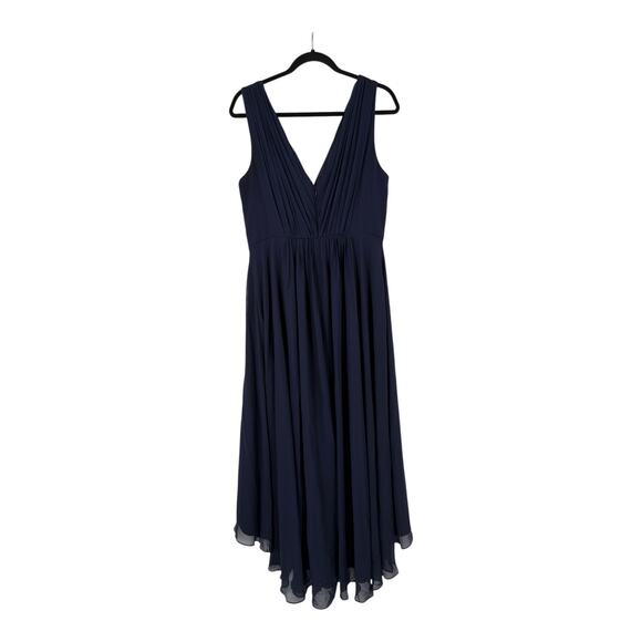 Eliza J Embellished high low chiffon dress gown blue size 14 - Picture 4 of 7